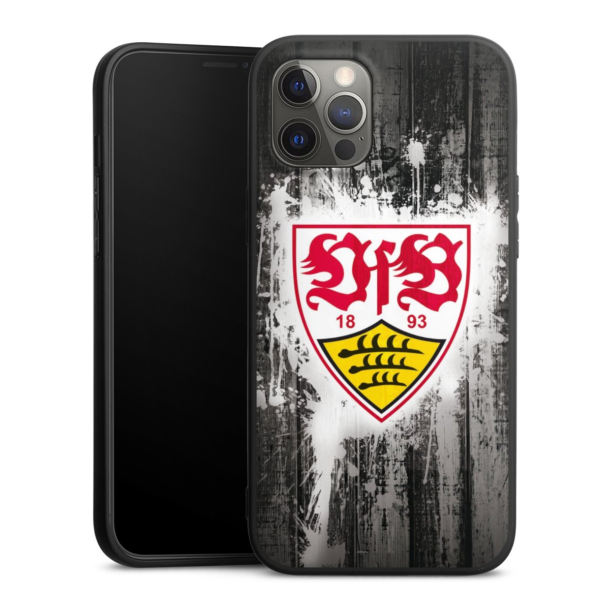 iPhone 12 Pro Max Handy Premium Silikon Hülle Handyhülle schwarz Case Vfb Stuttgart Official Licensed Product Silikon Premium Case