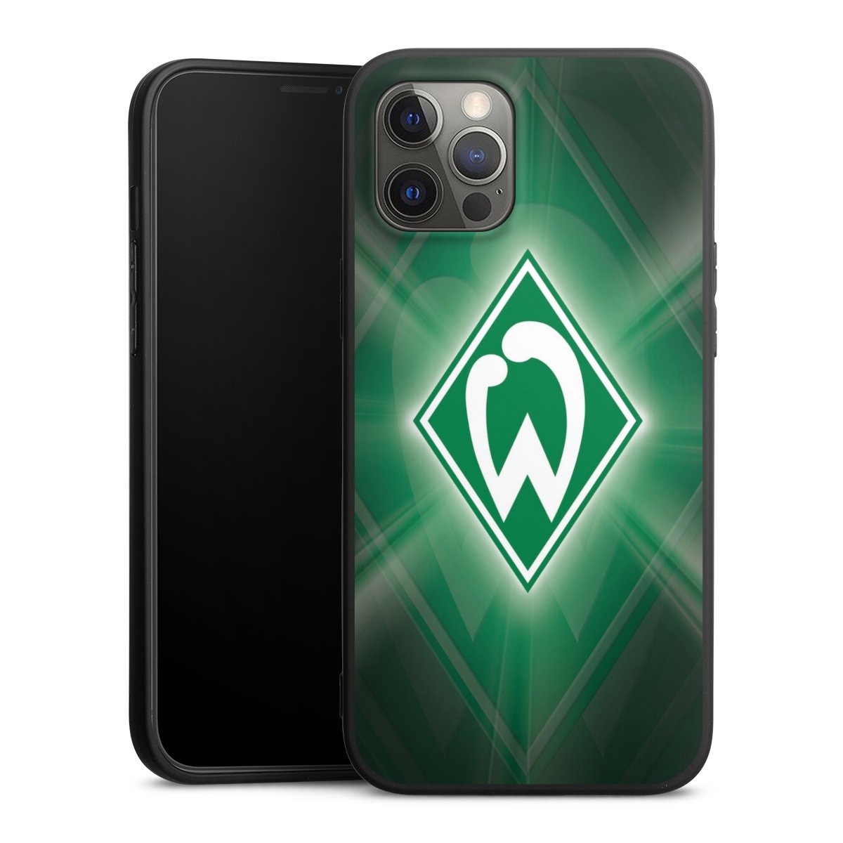 iPhone 12 Pro Max Handy Premium Silikon Hülle Handyhülle schwarz Case Sv Werder Bremen Official Licensed Product Coat Of Arms Silikon Premium Case