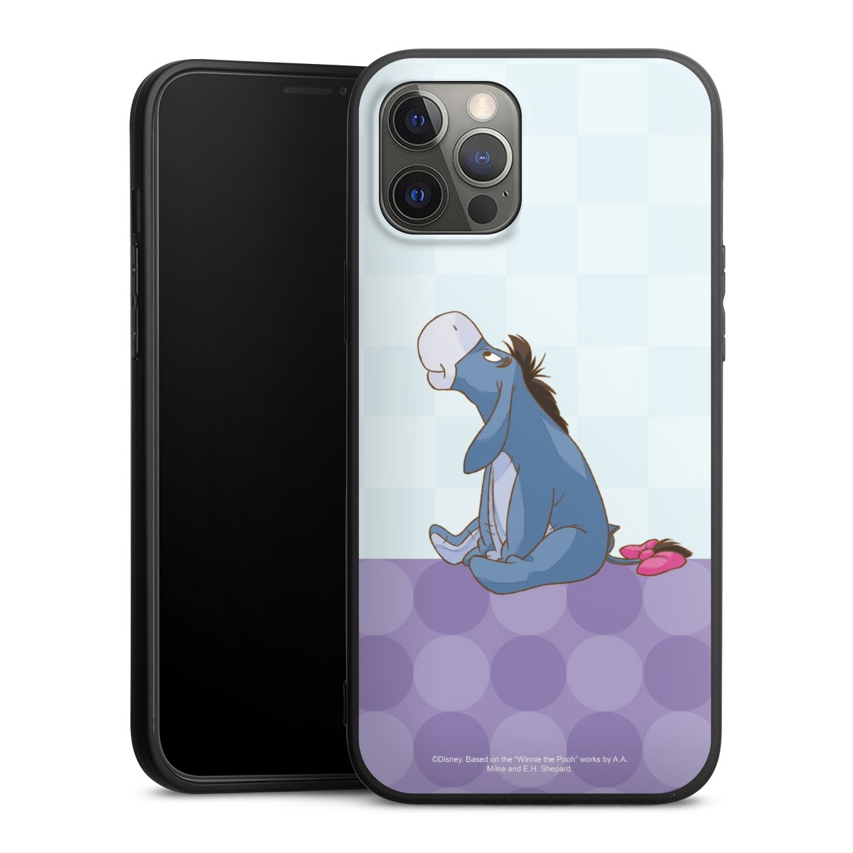 iPhone 12 Pro Max Handy Premium Silikon Hülle Handyhülle schwarz Case Disney Donkey Winnie The Pooh Silikon Premium Case