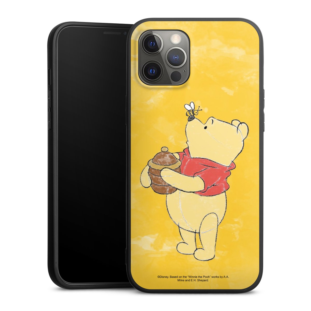 iPhone 12 Pro Max Handy Premium Silikon Hülle Handyhülle schwarz Case Official Licensed Product Winnie The Pooh Disney Silikon Premium Case