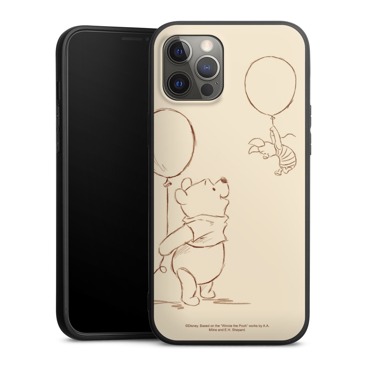 iPhone 12 Pro Max Handy Premium Silikon Hülle Handyhülle schwarz Case Official Licensed Product Winnie The Pooh Disney Silikon Premium Case