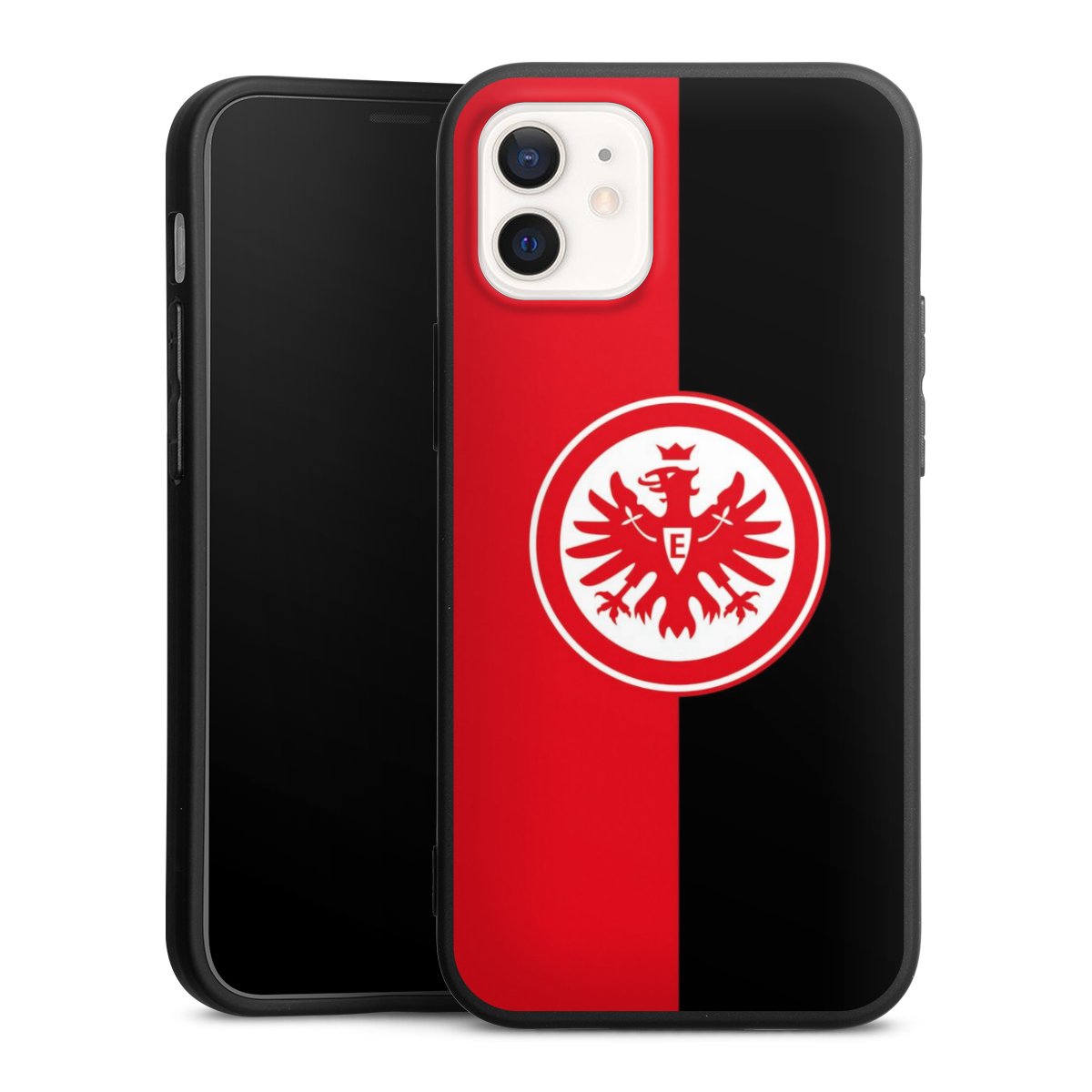 iPhone 12 mini Handy Premium Silikon Hülle Handyhülle schwarz Case Official Licensed Product Eintracht Frankfurt Sge Silikon Premium Case