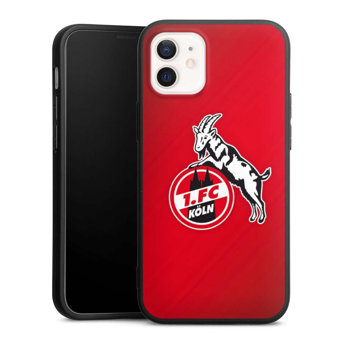 iPhone 12 mini Handy Premium Silikon Hülle Handyhülle schwarz Case Official Licensed Product Effzeh 1. Fc Köln Silikon Premium Case