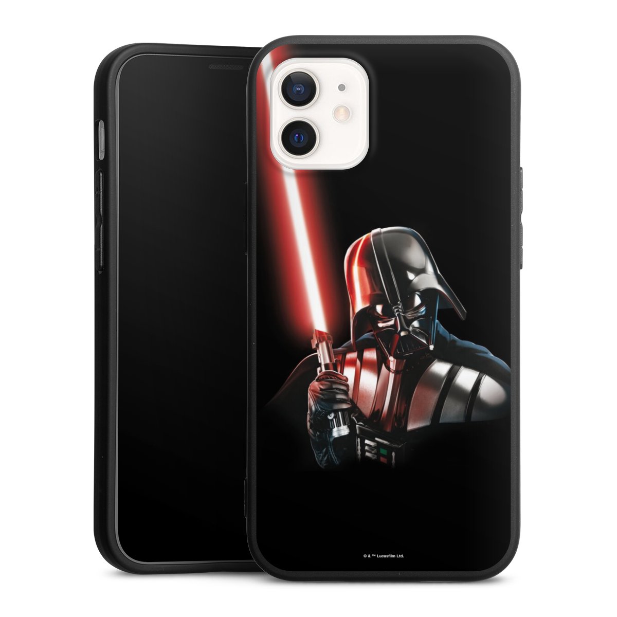 iPhone 12 mini Handy Premium Silikon Hülle Handyhülle schwarz Case Star Wars Merchandise Darth Vader Silikon Premium Case