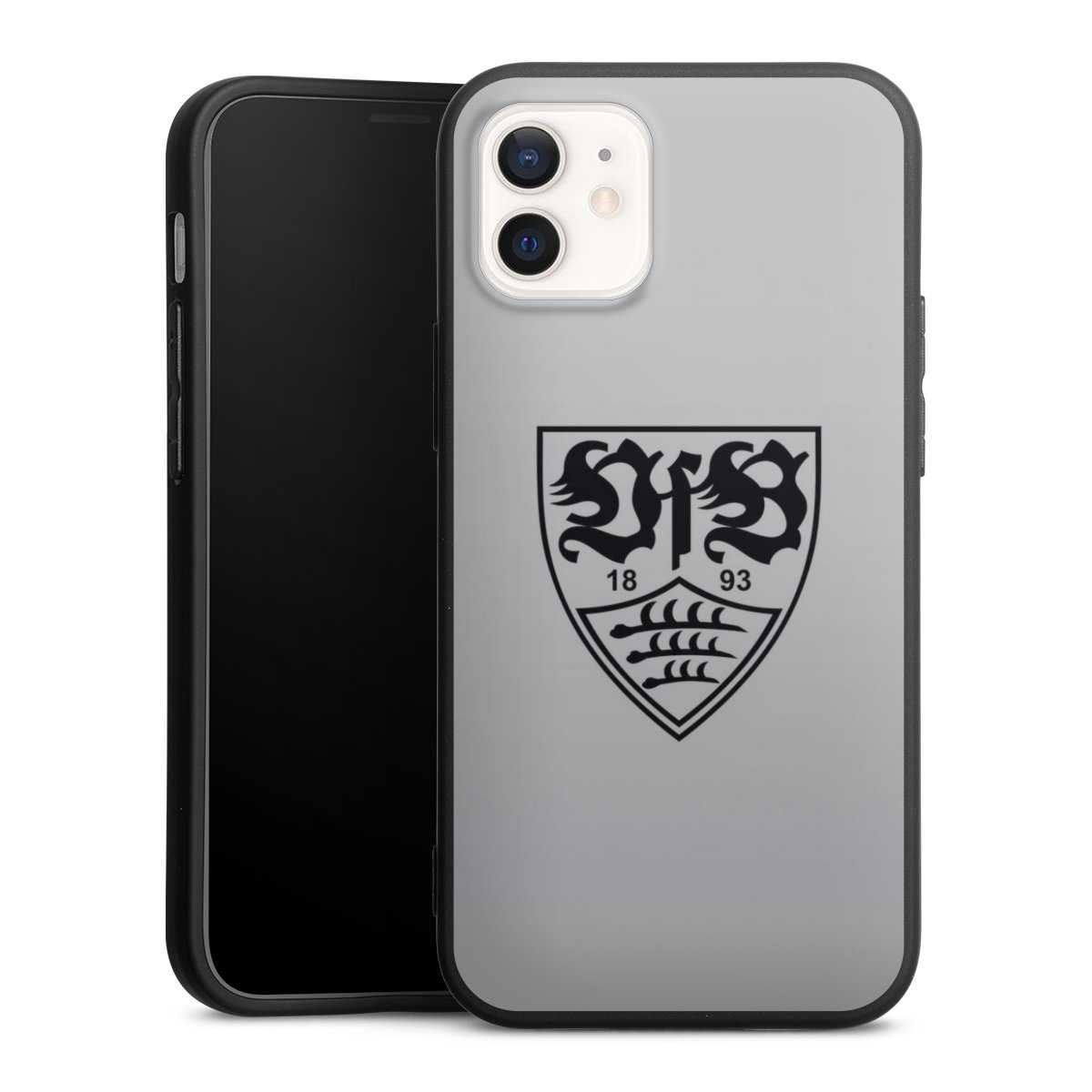 iPhone 12 mini Handy Premium Silikon Hülle Handyhülle schwarz Case Logo Vfb Stuttgart Official Licensed Product Silikon Premium Case