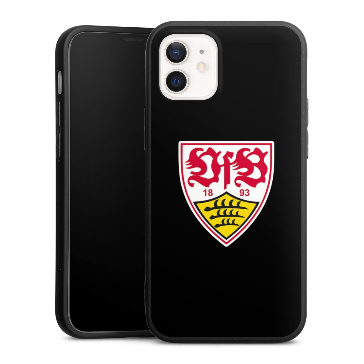 iPhone 12 mini Handy Premium Silikon Hülle Handyhülle schwarz Case Vfb Stuttgart Official Licensed Product Coat Of Arms Silikon Premium Case