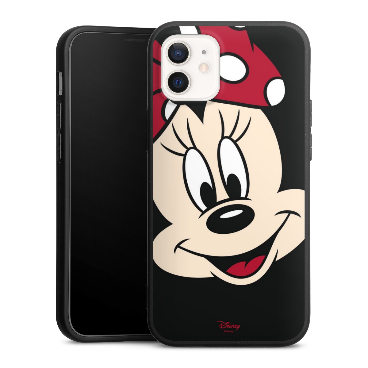 iPhone 12 mini Handy Premium Silikon Hülle Handyhülle schwarz Case Minnie Mouse Official Licensed Product Disney Silikon Premium Case