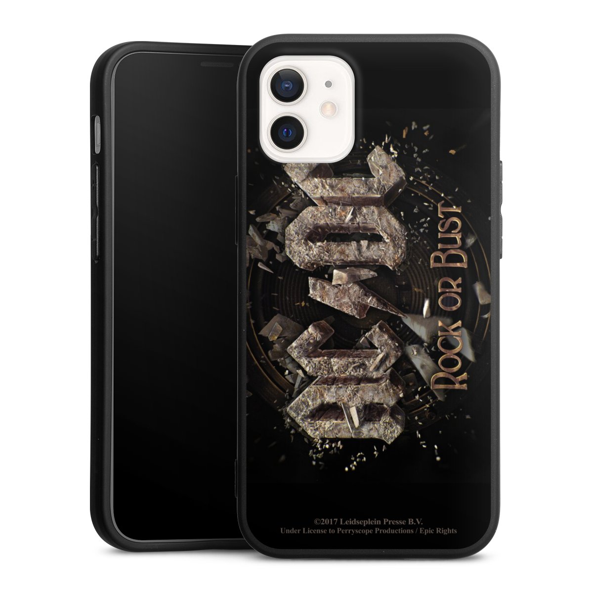 iPhone 12 mini Handy Premium Silikon Hülle Handyhülle schwarz Case Acdc Official Licensed Product Rock Or Bust Silikon Premium Case