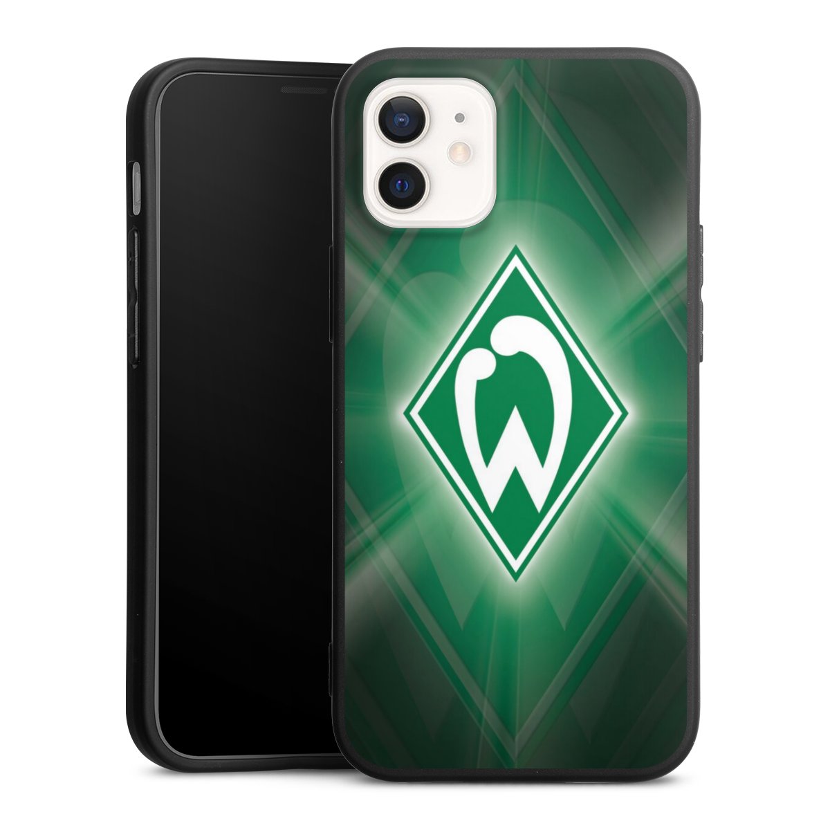 iPhone 12 mini Handy Premium Silikon Hülle Handyhülle schwarz Case Sv Werder Bremen Official Licensed Product Coat Of Arms Silikon Premium Case