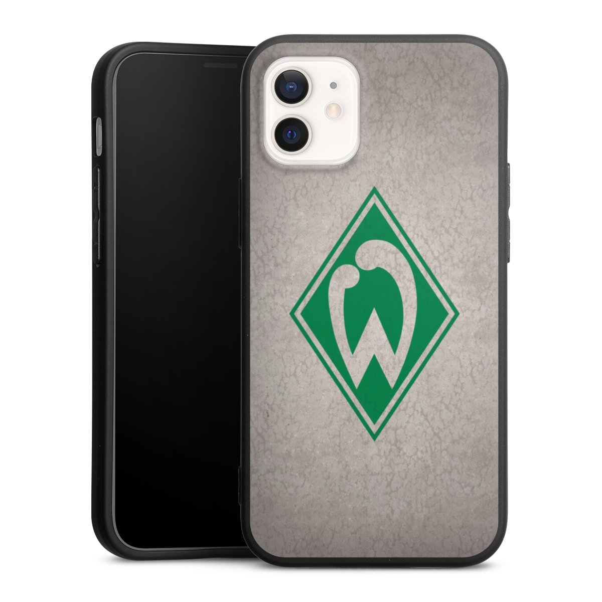 iPhone 12 mini Handy Premium Silikon Hülle Handyhülle schwarz Case Sv Werder Bremen Concrete Official Licensed Product Silikon Premium Case