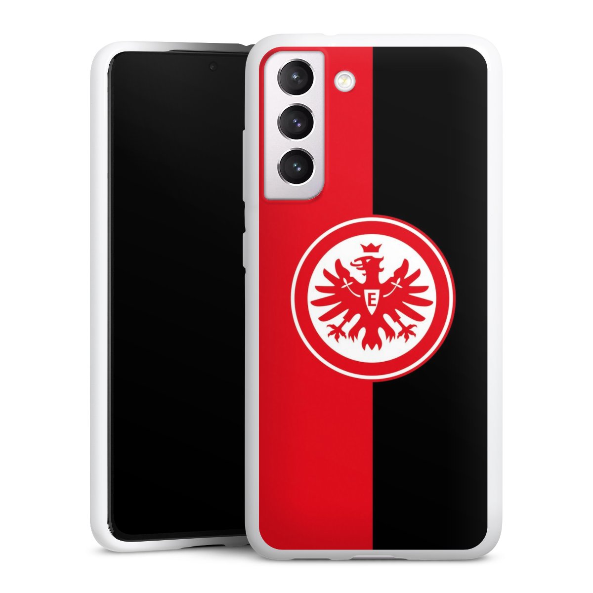 Galaxy S21 FE 5G Handy Silikon Hülle Case weiß Handyhülle Official Licensed Product Eintracht Frankfurt Sge Silikon Case