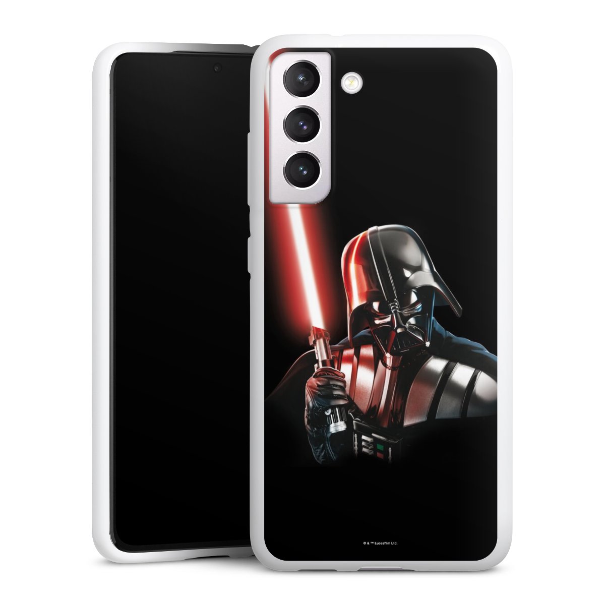 Galaxy S21 FE 5G Handy Silikon Hülle Case weiß Handyhülle Star Wars Merchandise Darth Vader Silikon Case