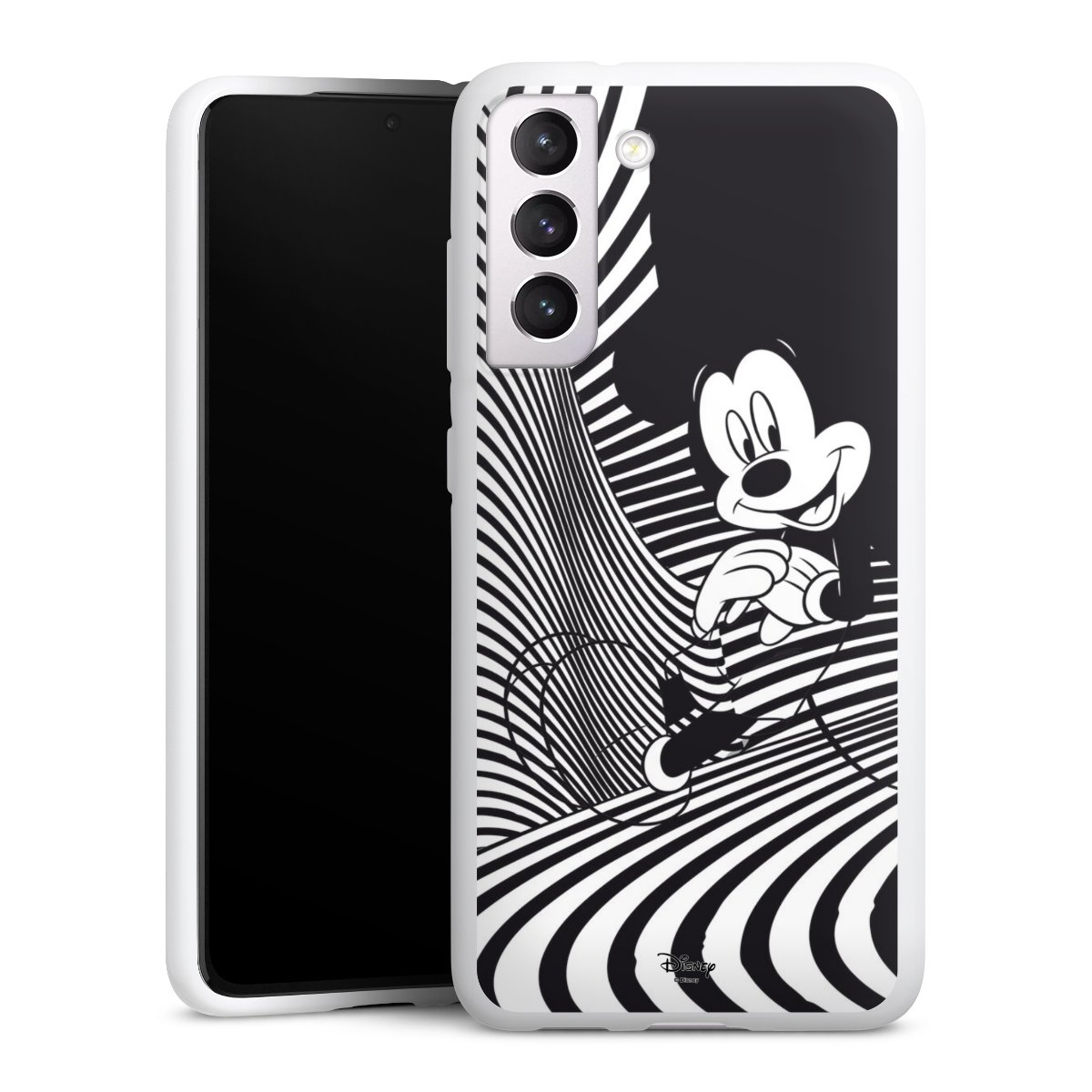 Galaxy S21 FE 5G Handy Silikon Hülle Case weiß Handyhülle Disney Official Licensed Product Mickey Mouse Silikon Case