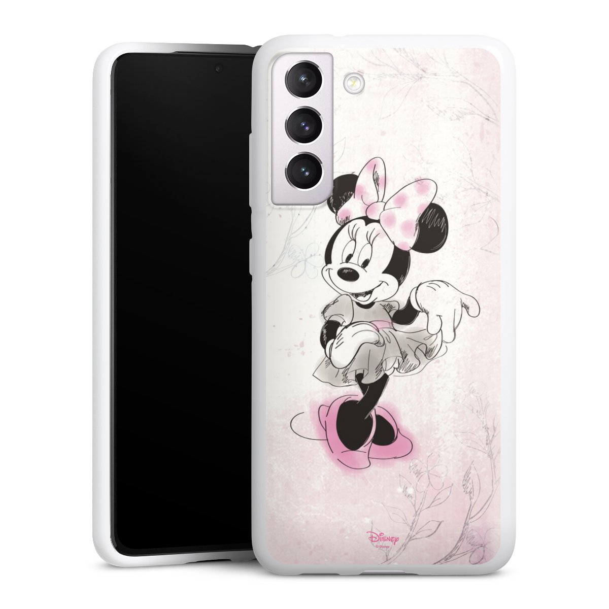 Galaxy S21 FE 5G Handy Silikon Hülle Case weiß Handyhülle Disney Minnie Mouse Vintage Silikon Case