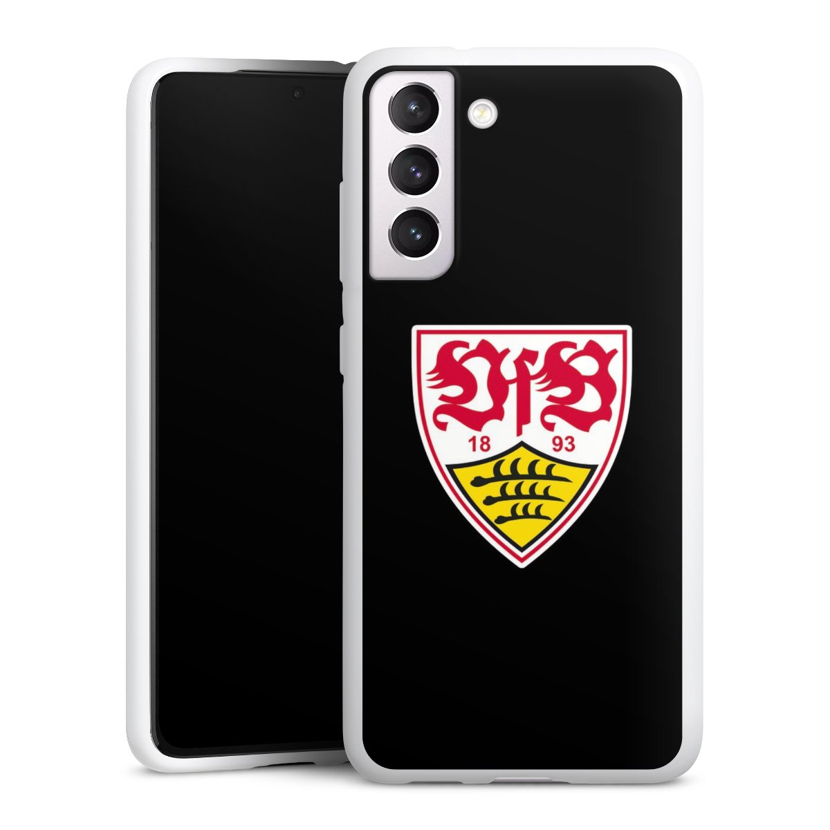 Galaxy S21 FE 5G Handy Silikon Hülle Case weiß Handyhülle Vfb Stuttgart Official Licensed Product Coat Of Arms Silikon Case