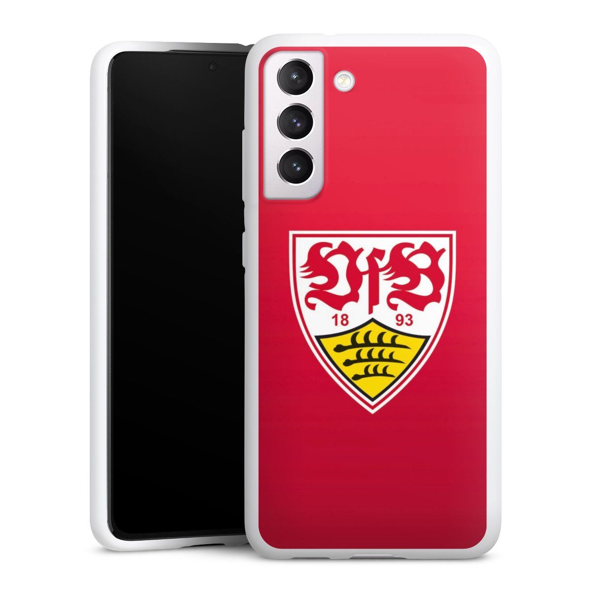 Galaxy S21 FE 5G Handy Silikon Hülle Case weiß Handyhülle Official Licensed Product Vfb Stuttgart Silikon Case