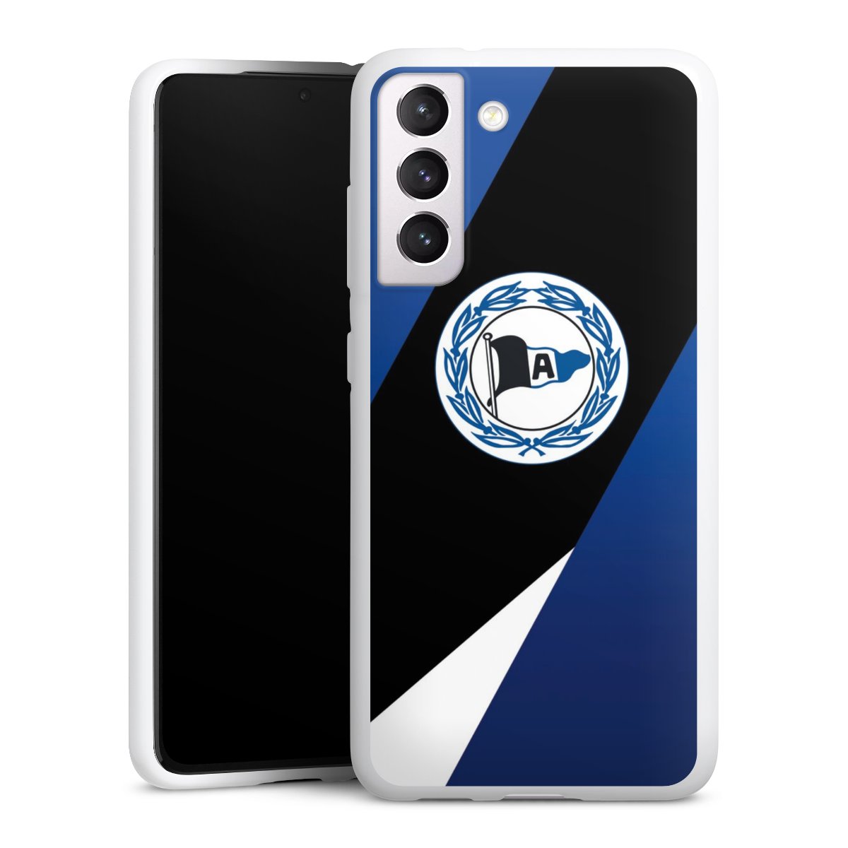 Galaxy S21 FE 5G Handy Silikon Hülle Case weiß Handyhülle Official Licensed Product Arminia Bielefeld Dsc Silikon Case