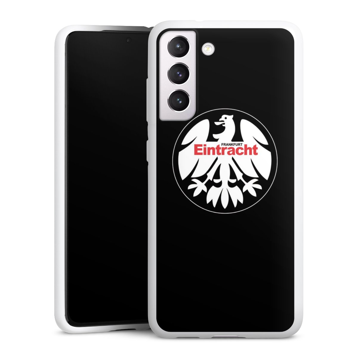 Galaxy S21 FE 5G Handy Silikon Hülle Case weiß Handyhülle Official Licensed Product Eintracht Frankfurt Sge Silikon Case