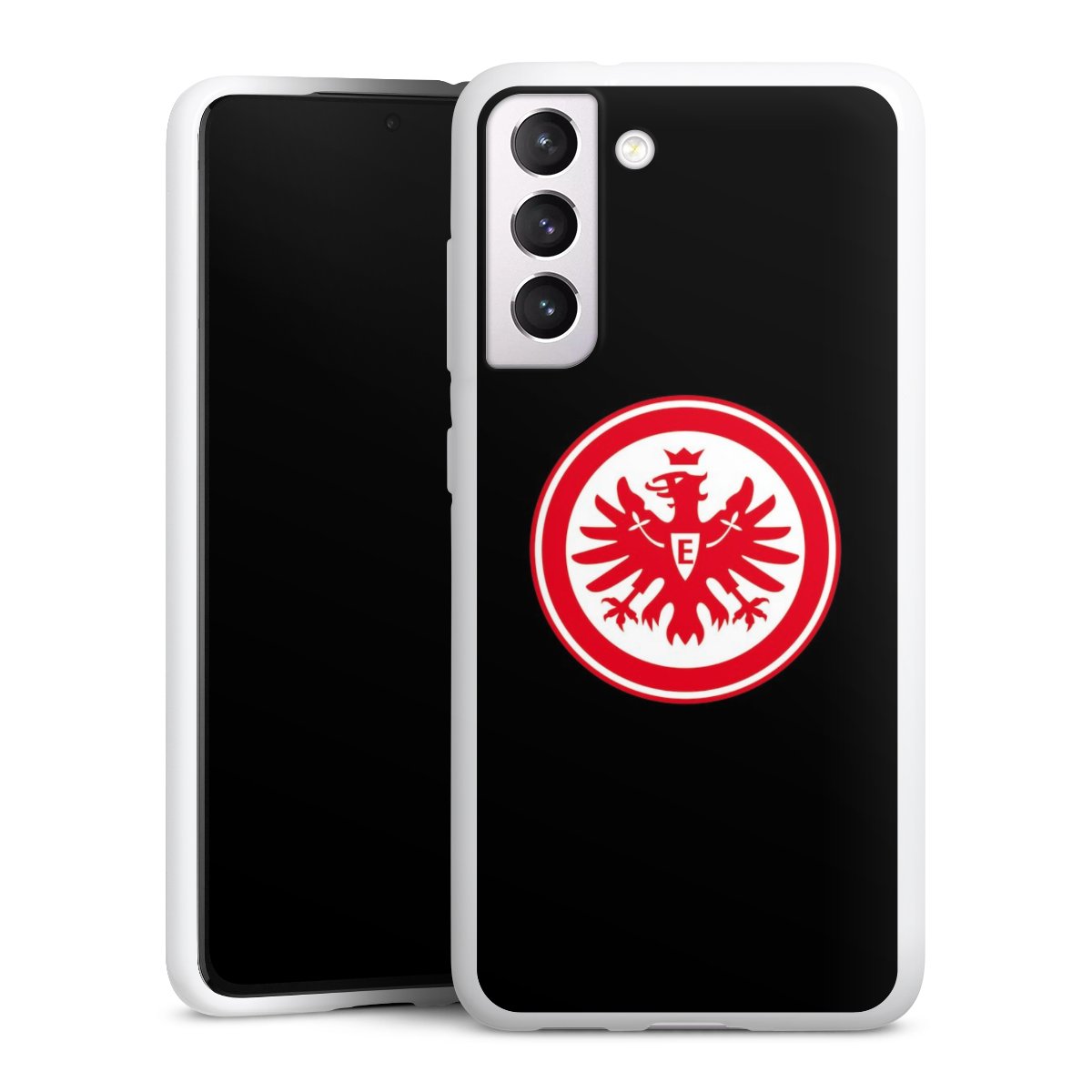 Galaxy S21 FE 5G Handy Silikon Hülle Case weiß Handyhülle Eintracht Frankfurt Sge Eagle Silikon Case