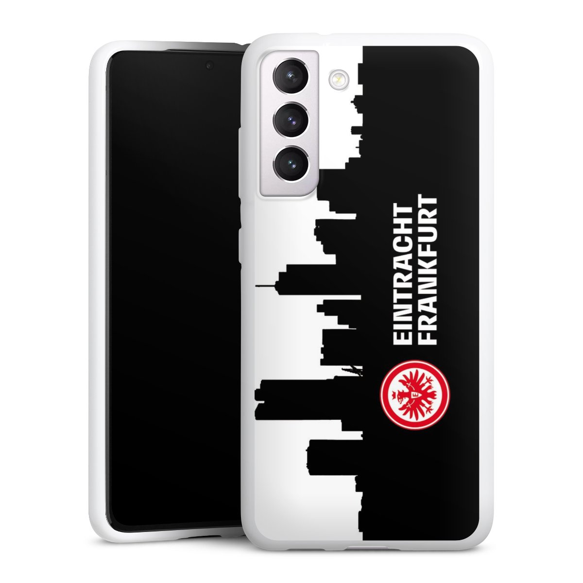 Galaxy S21 FE 5G Handy Silikon Hülle Case weiß Handyhülle Sge Eintracht Frankfurt Official Licensed Product Silikon Case