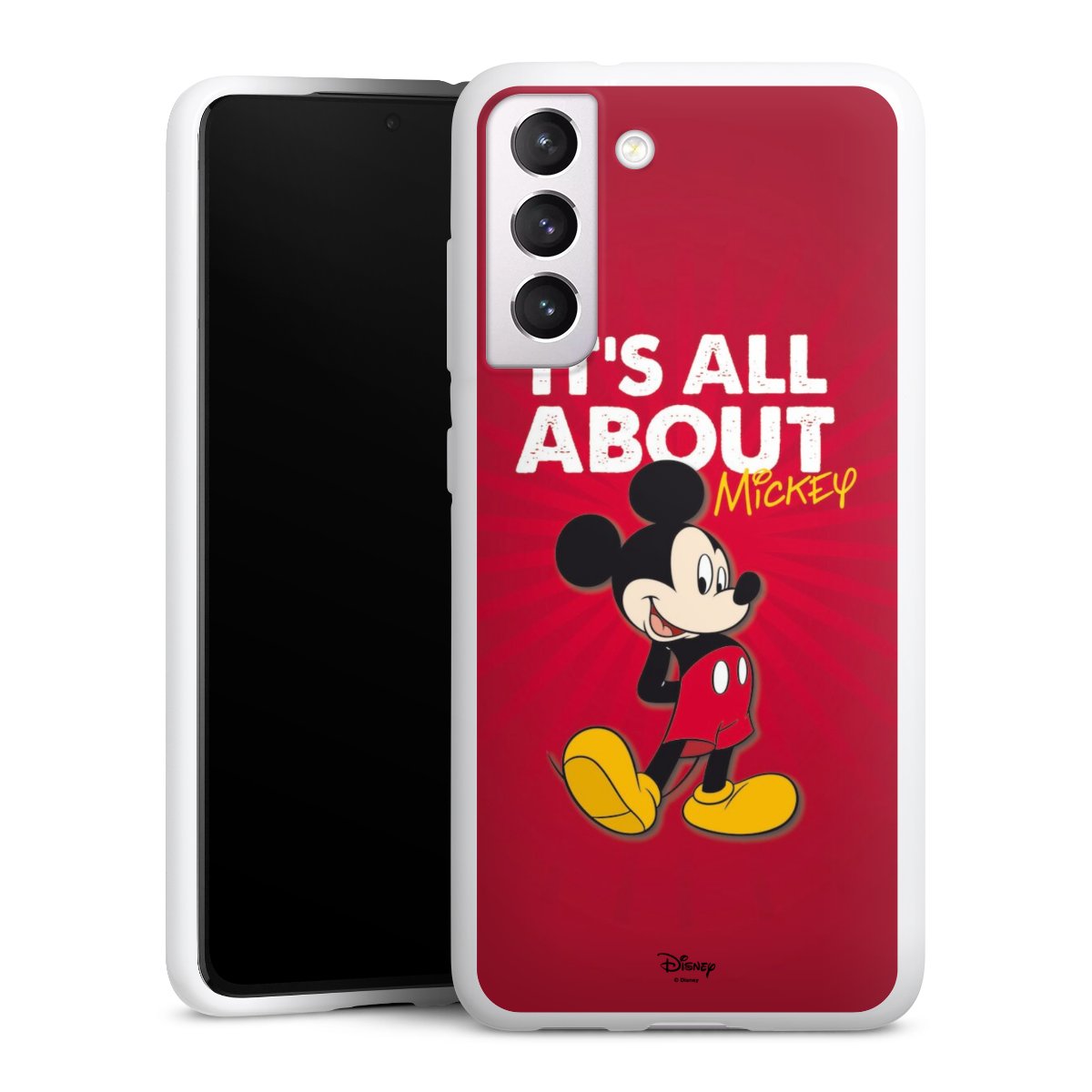 Galaxy S21 FE 5G Handy Silikon Hülle Case weiß Handyhülle Mouse Disney Official Licensed Product Silikon Case