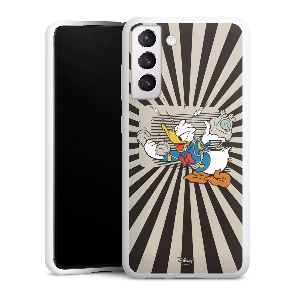 Galaxy S21 FE 5G Handy Silikon Hülle Case weiß Handyhülle Donald Duck Disney Official Licensed Product Silikon Case