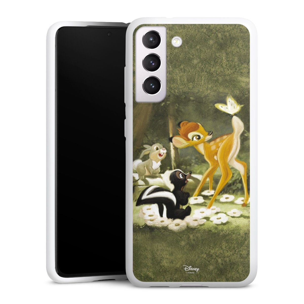 Galaxy S21 FE 5G Handy Silikon Hülle Case weiß Handyhülle Disney Official Licensed Product Bambi Silikon Case