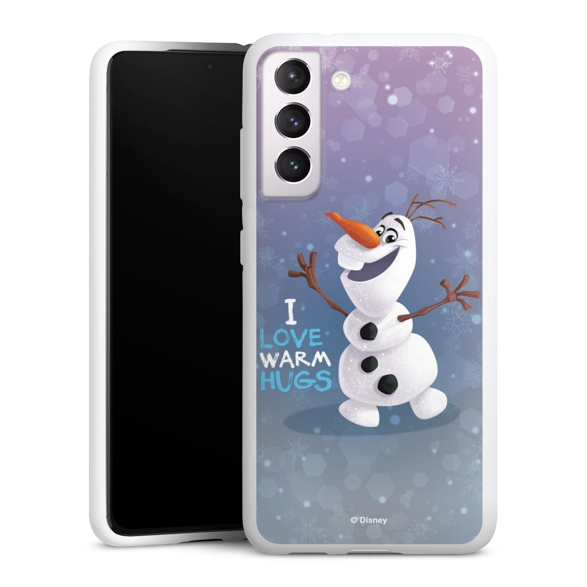 Galaxy S21 FE 5G Handy Silikon Hülle Case weiß Handyhülle Frozen Frozen Olaf Official Licensed Product Silikon Case