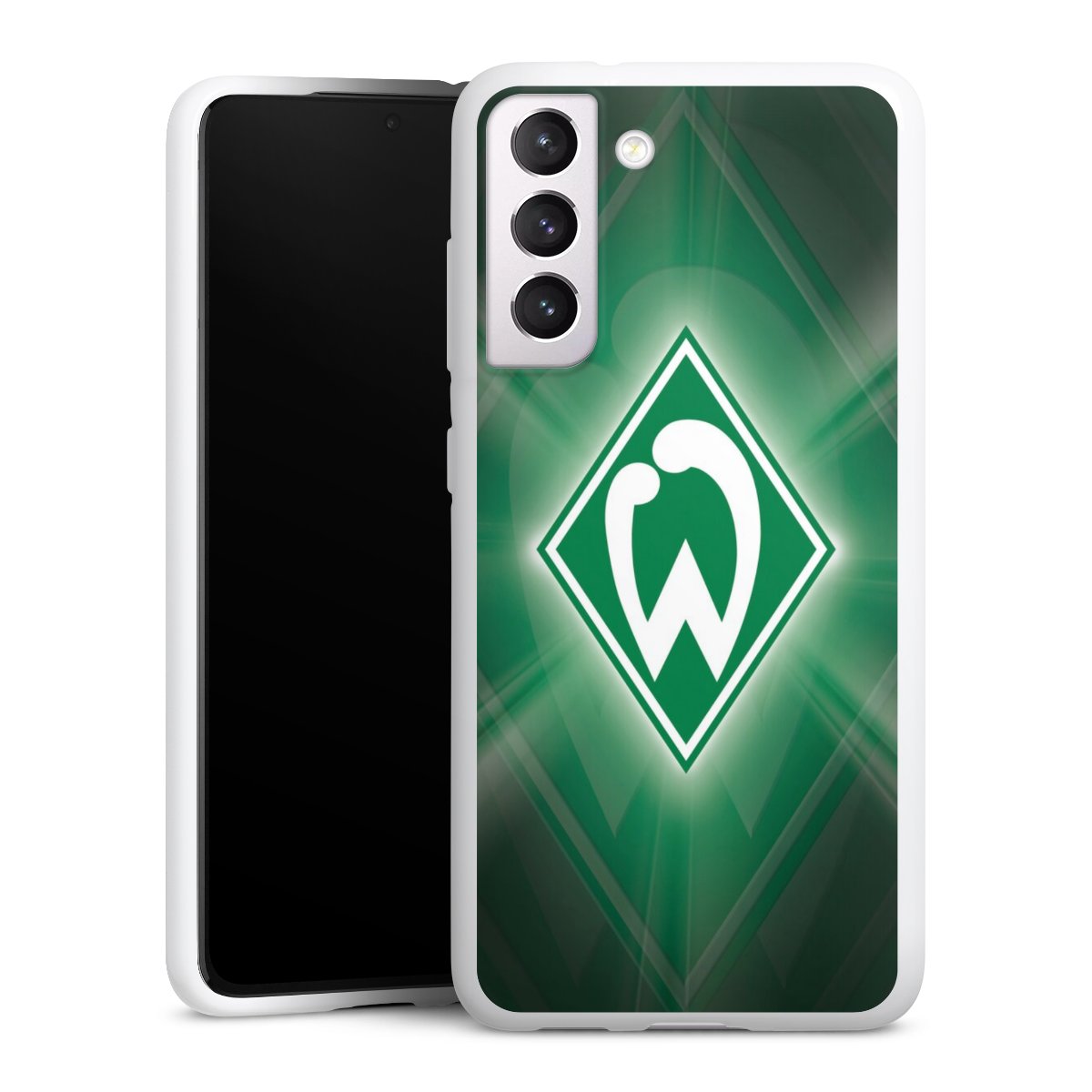 Galaxy S21 FE 5G Handy Silikon Hülle Case weiß Handyhülle Sv Werder Bremen Official Licensed Product Coat Of Arms Silikon Case