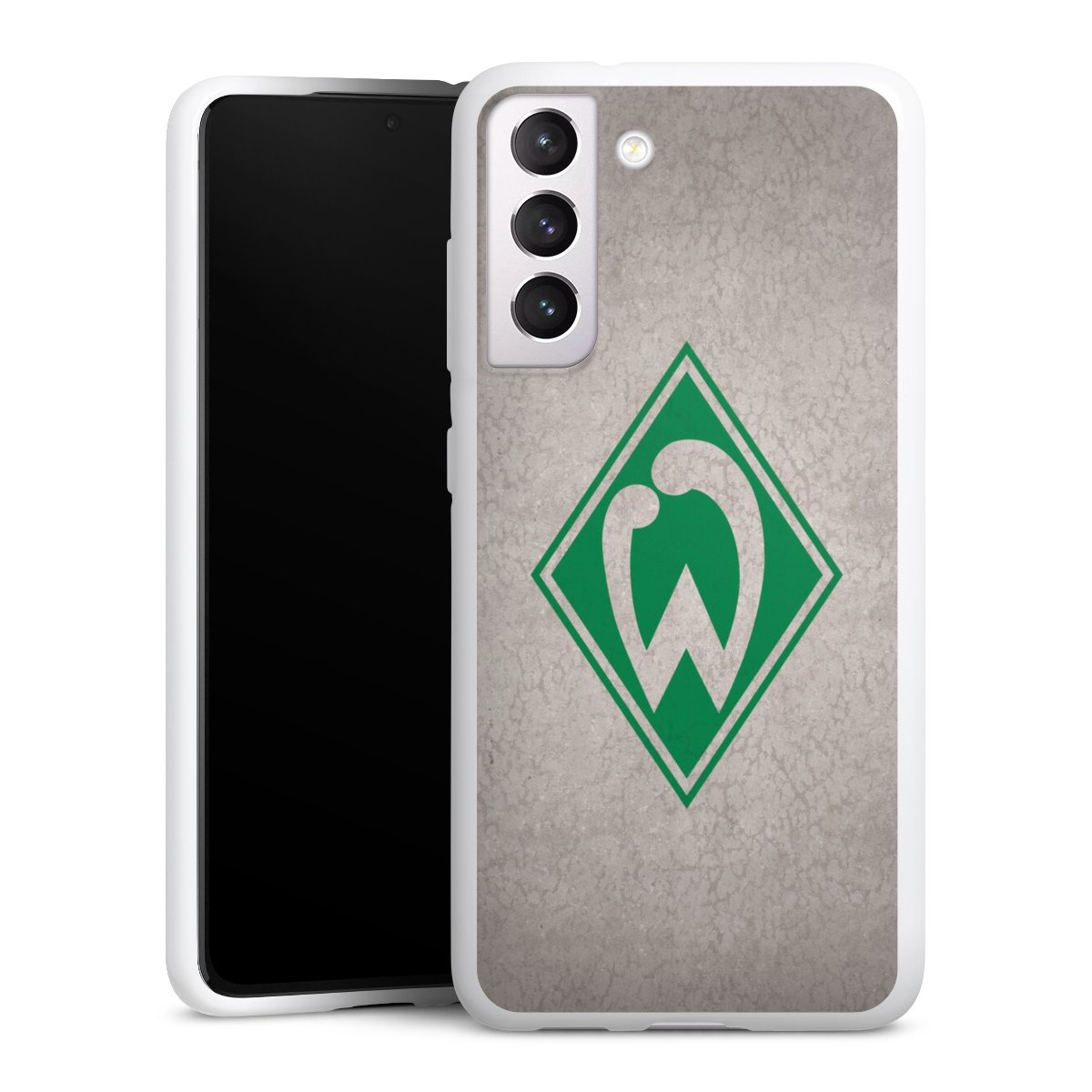 Galaxy S21 FE 5G Handy Silikon Hülle Case weiß Handyhülle Sv Werder Bremen Concrete Official Licensed Product Silikon Case