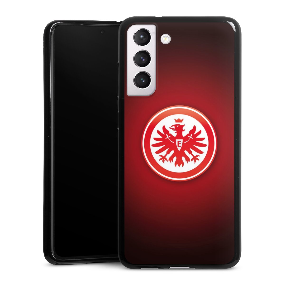 Galaxy S21 FE 5G Handy Silikon Hülle Case schwarz Handyhülle Eintracht Frankfurt Official Licensed Product Coat Of Arms