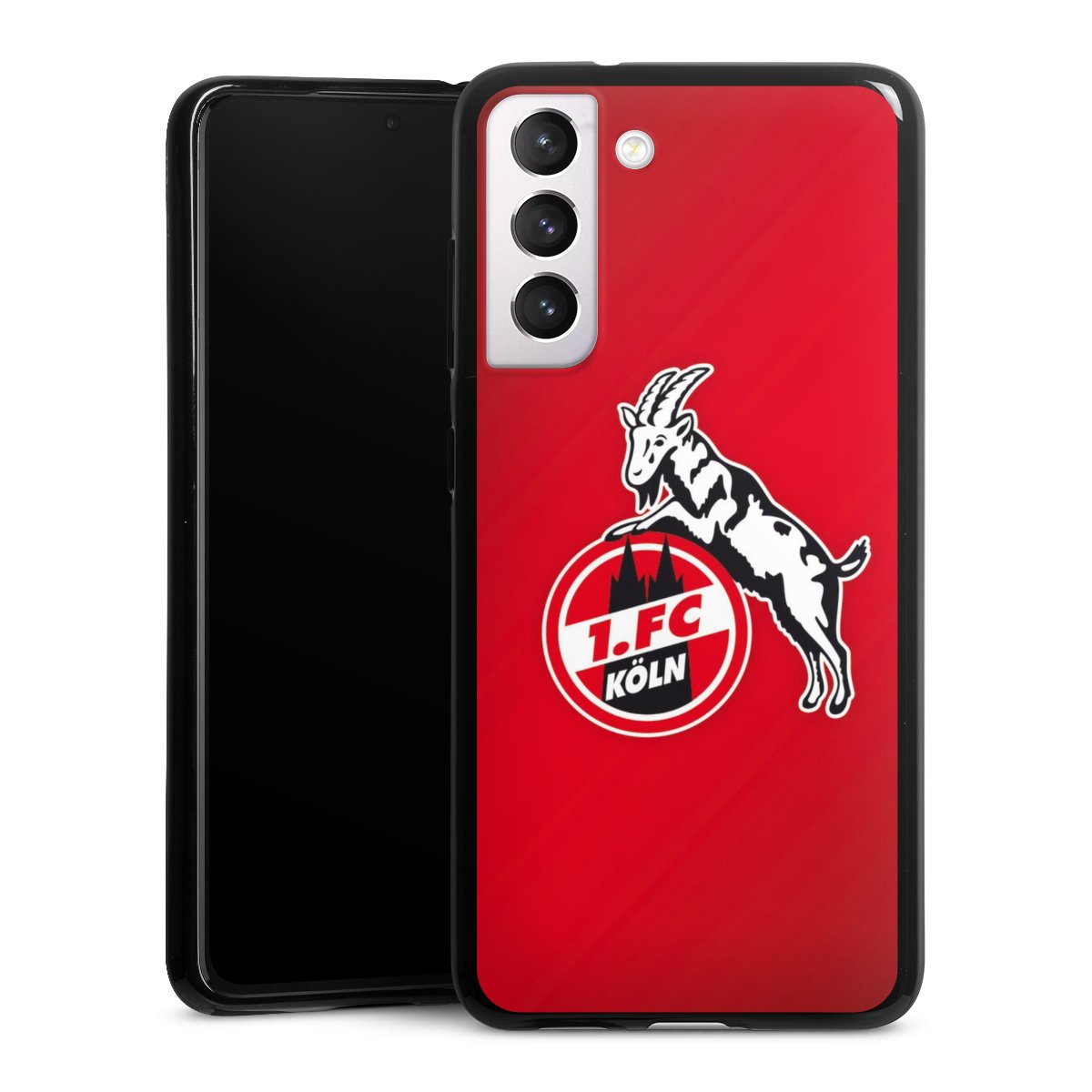 Galaxy S21 FE 5G Handy Silikon Hülle Case schwarz Handyhülle Official Licensed Product Effzeh 1. Fc Köln