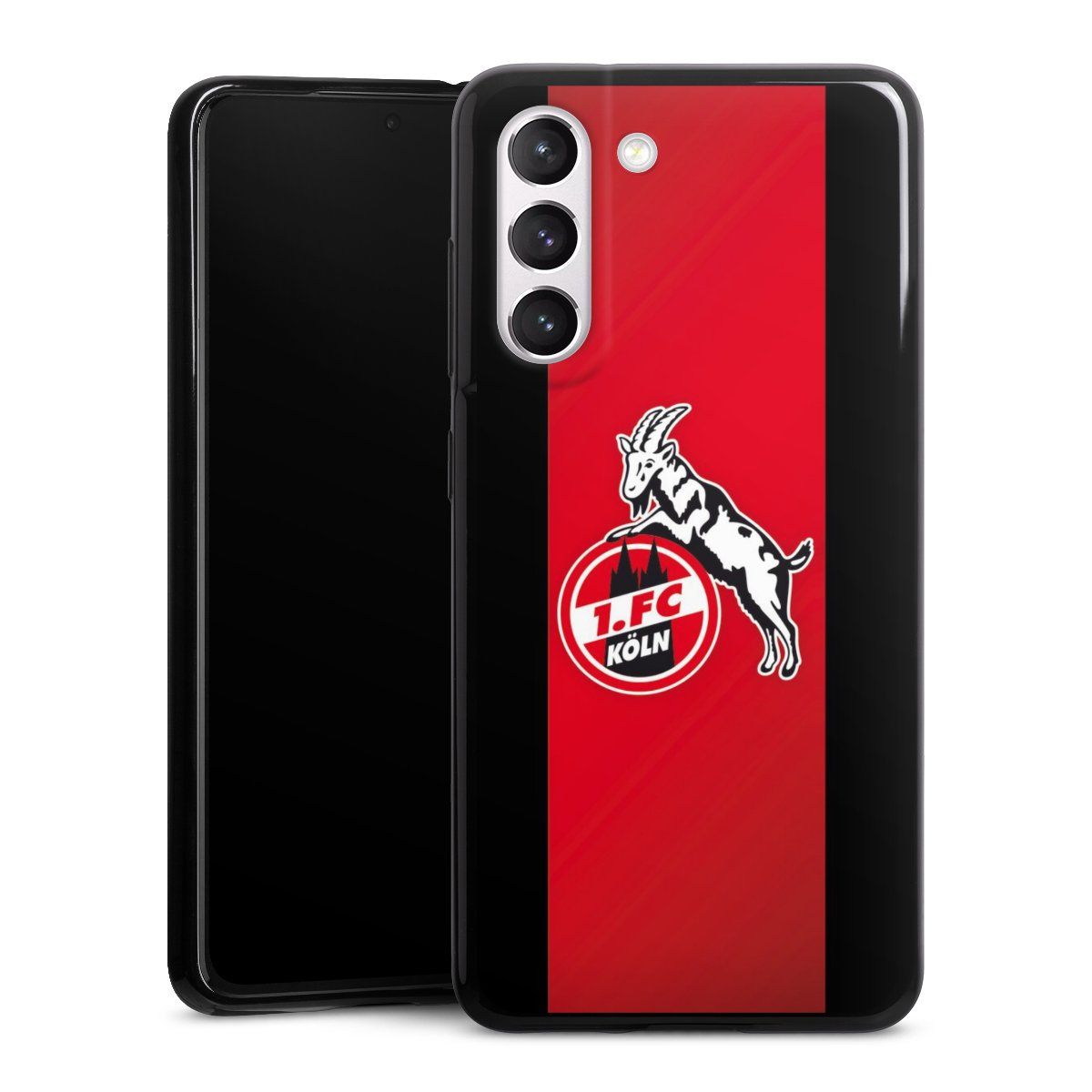 Galaxy S21 FE 5G Handy Silikon Hülle Case schwarz Handyhülle Official Licensed Product Billy Goat Hennes 1. Fc Köln