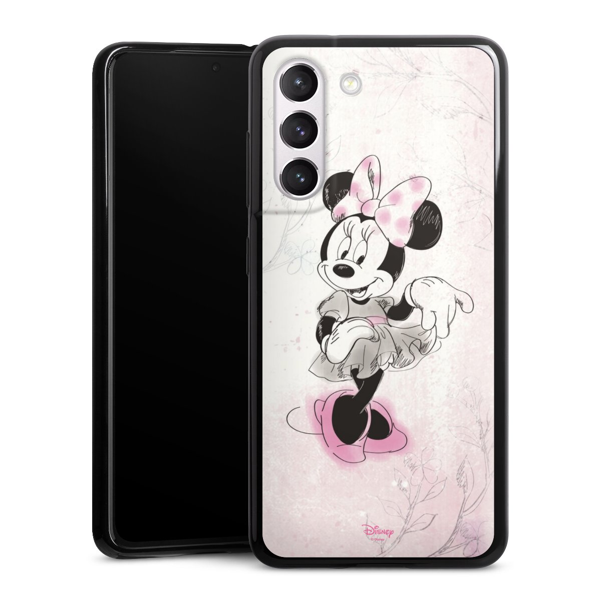 Galaxy S21 FE 5G Handy Silikon Hülle Case schwarz Handyhülle Disney Minnie Mouse Vintage