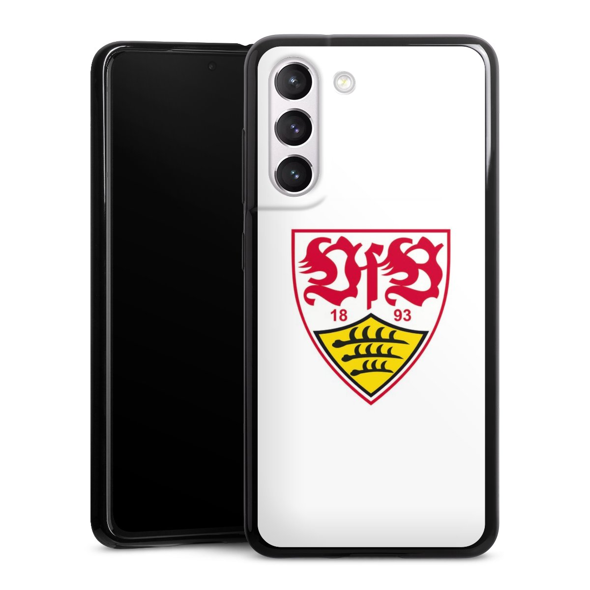 Galaxy S21 FE 5G Handy Silikon Hülle Case schwarz Handyhülle Logo Official Licensed Product Vfb Stuttgart