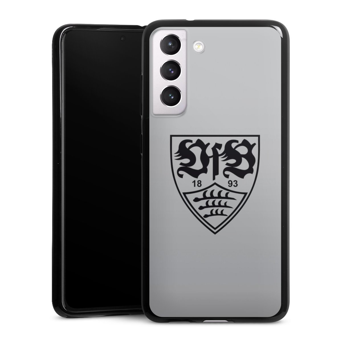 Galaxy S21 FE 5G Handy Silikon Hülle Case schwarz Handyhülle Logo Vfb Stuttgart Official Licensed Product