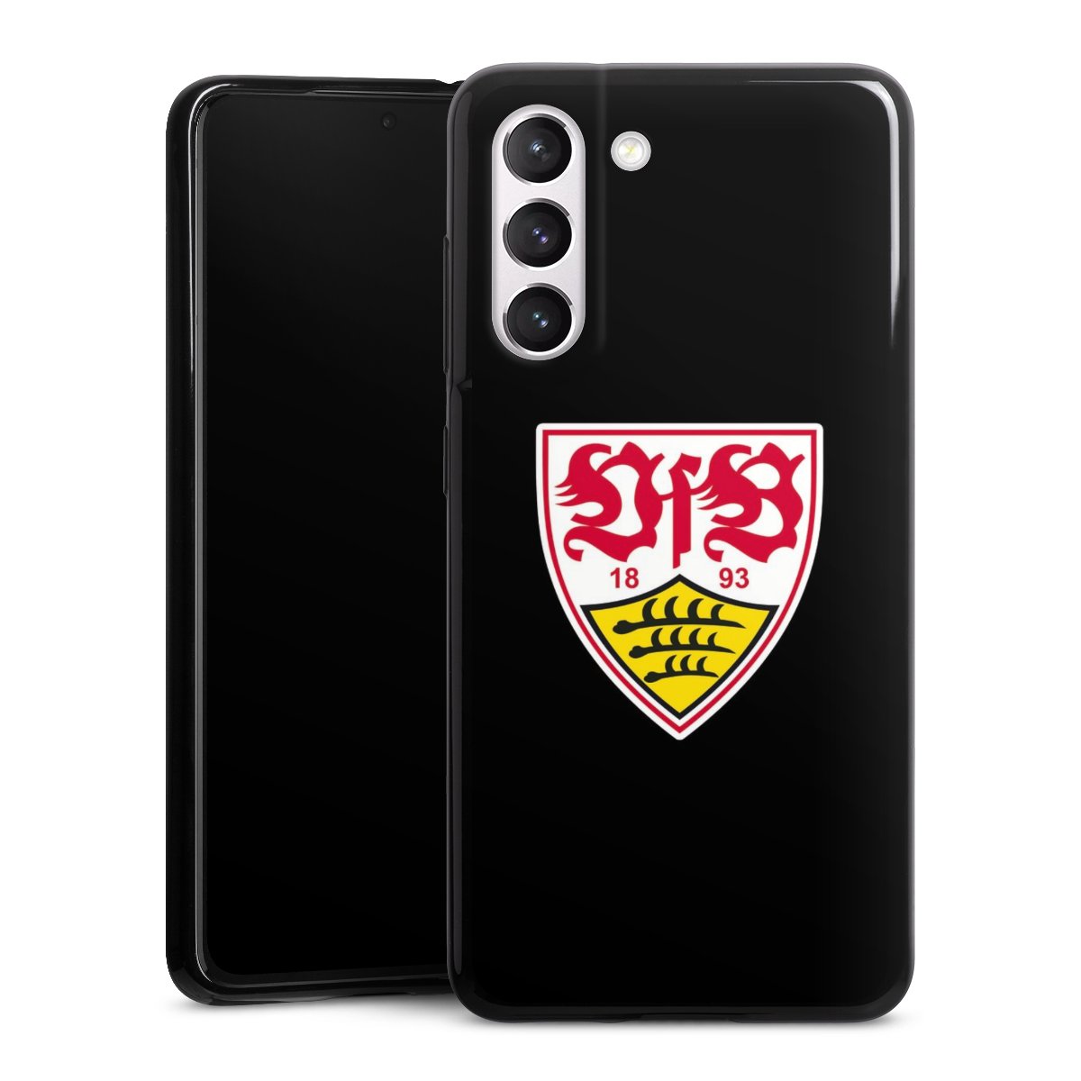 Galaxy S21 FE 5G Handy Silikon Hülle Case schwarz Handyhülle Vfb Stuttgart Official Licensed Product Coat Of Arms