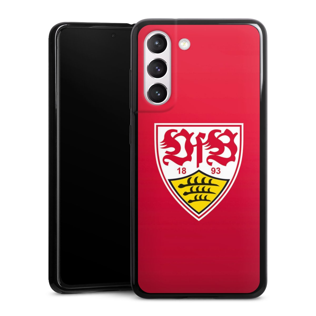 Galaxy S21 FE 5G Handy Silikon Hülle Case schwarz Handyhülle Official Licensed Product Vfb Stuttgart