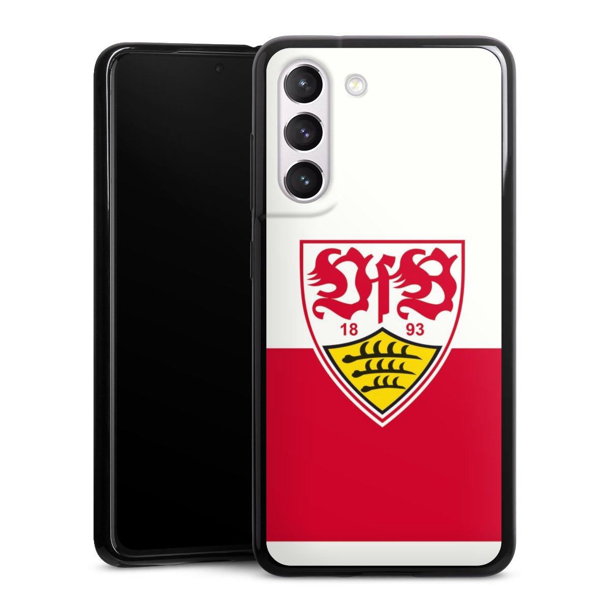 Galaxy S21 FE 5G Handy Silikon Hülle Case schwarz Handyhülle Official Licensed Product Logo Vfb Stuttgart