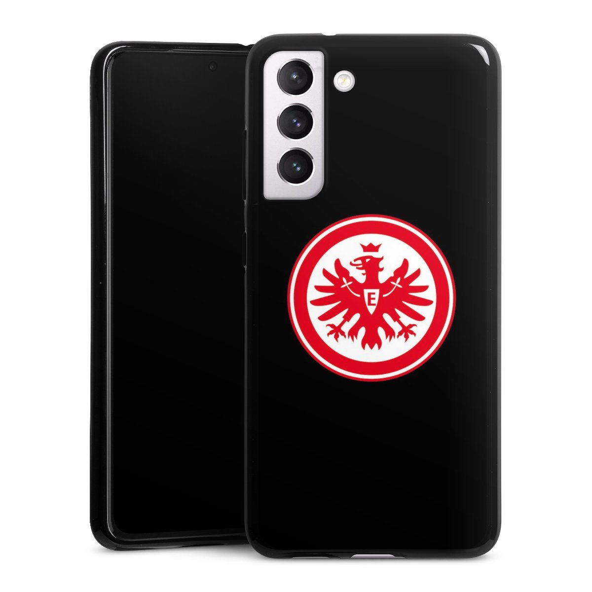 Galaxy S21 FE 5G Handy Silikon Hülle Case schwarz Handyhülle Eintracht Frankfurt Sge Eagle