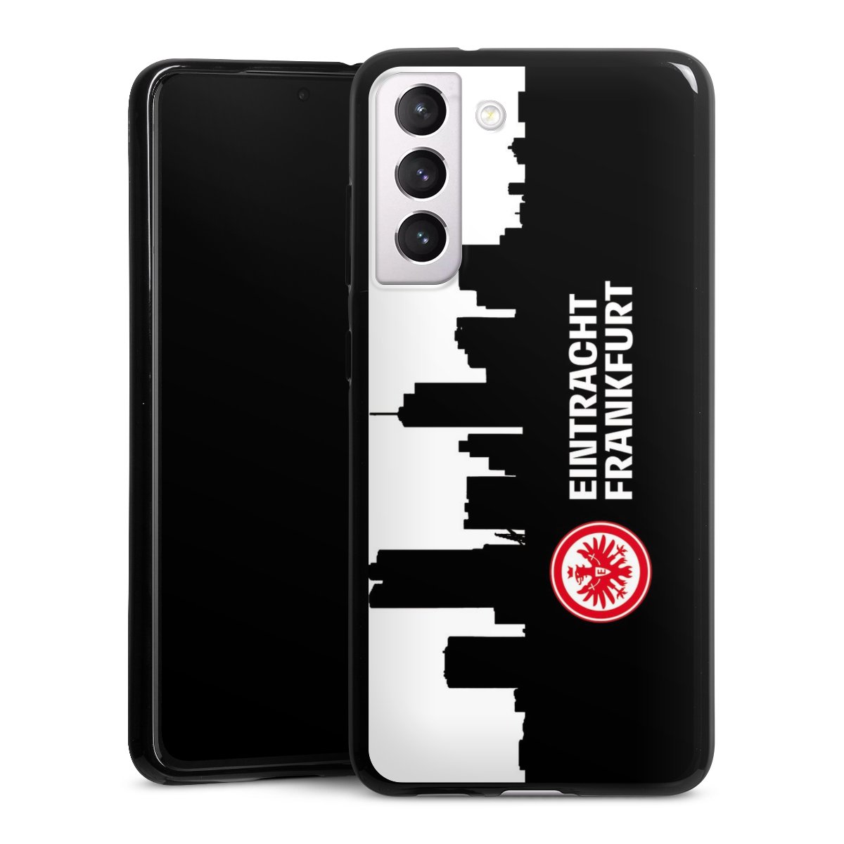 Galaxy S21 FE 5G Handy Silikon Hülle Case schwarz Handyhülle Sge Eintracht Frankfurt Official Licensed Product