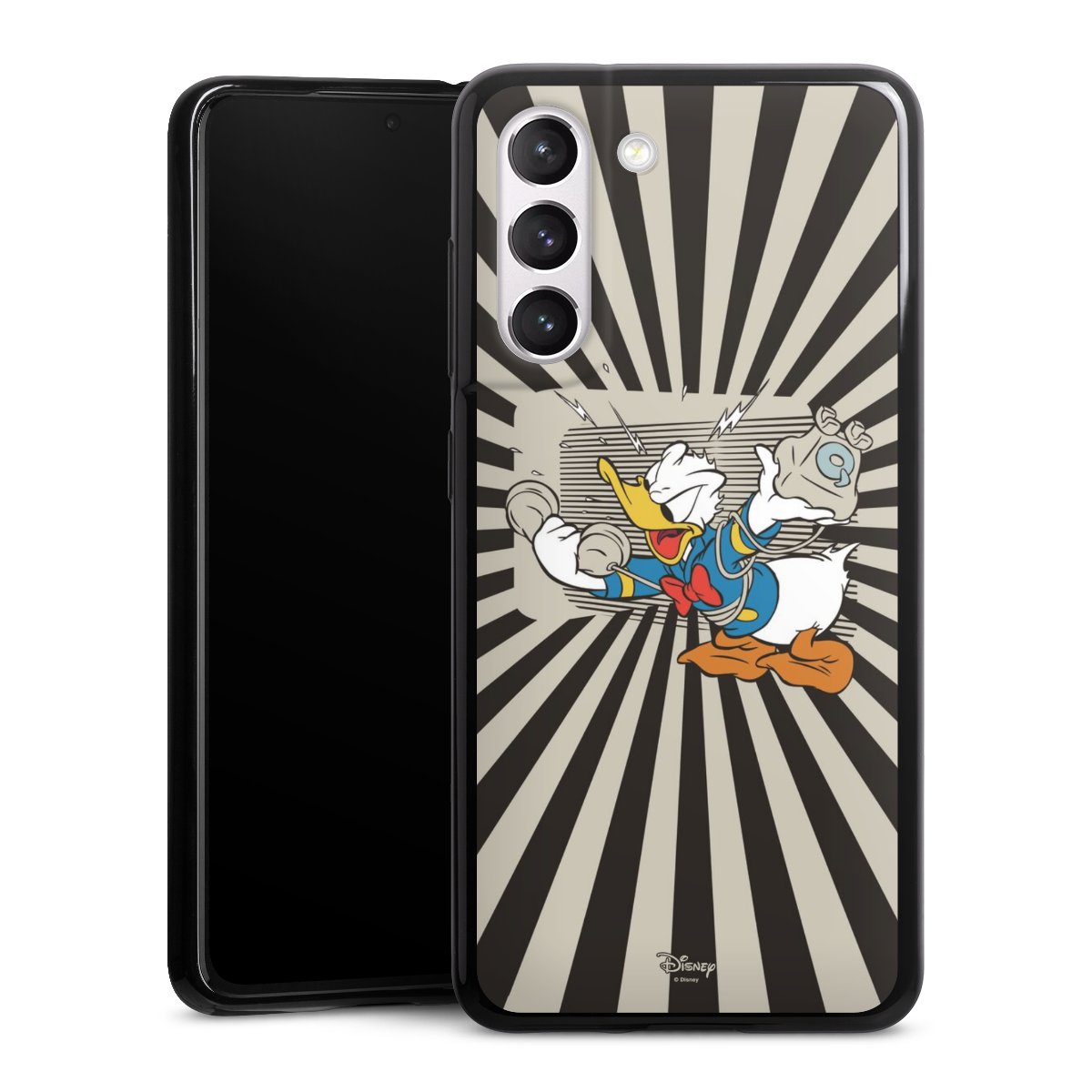 Galaxy S21 FE 5G Handy Silikon Hülle Case schwarz Handyhülle Donald Duck Disney Official Licensed Product