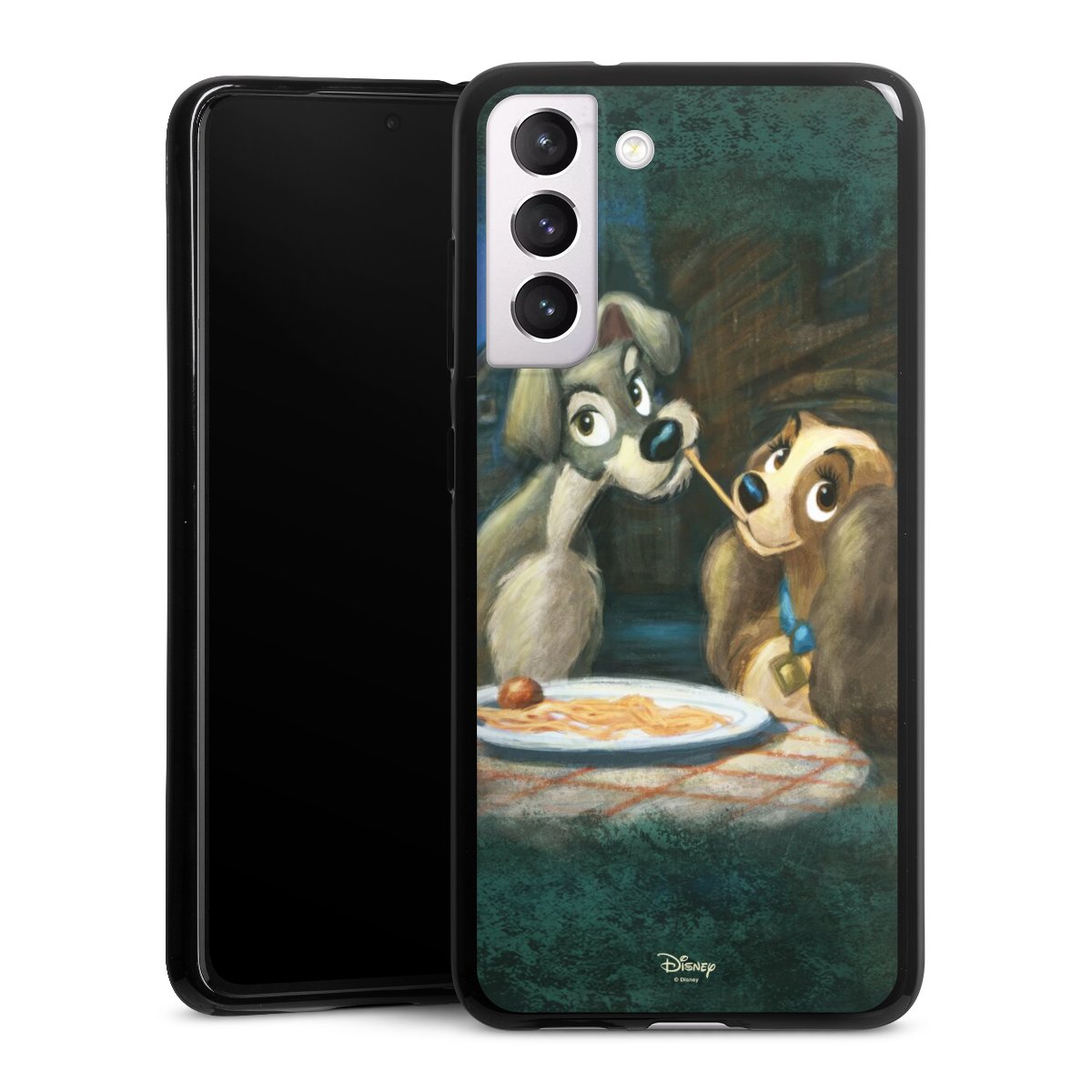 Galaxy S21 FE 5G Handy Silikon Hülle Case schwarz Handyhülle Lady And The Tramp Official Licensed Product Disney