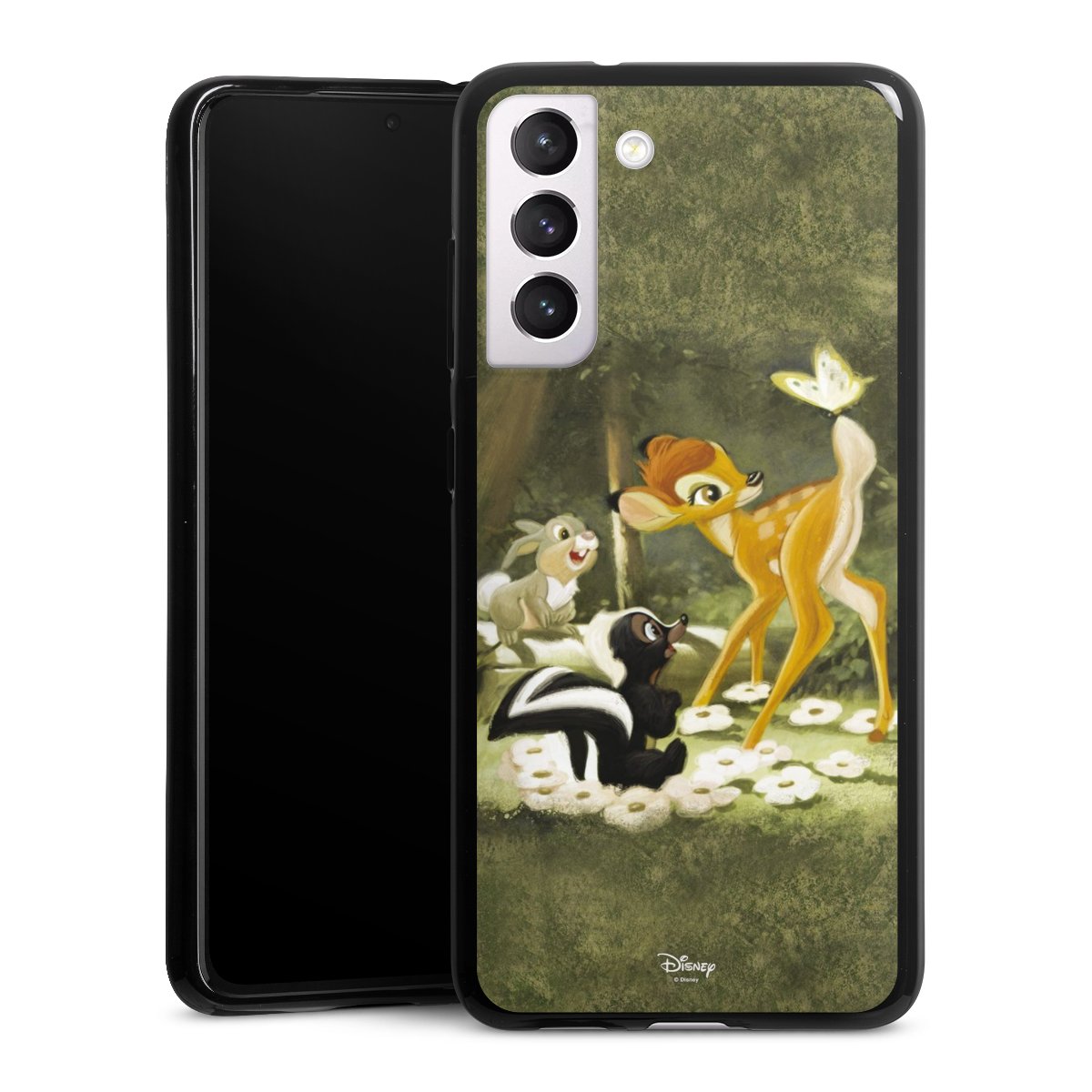 Galaxy S21 FE 5G Handy Silikon Hülle Case schwarz Handyhülle Disney Official Licensed Product Bambi