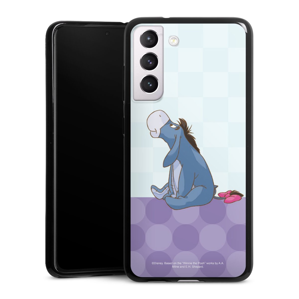 Galaxy S21 FE 5G Handy Silikon Hülle Case schwarz Handyhülle Disney Donkey Winnie The Pooh