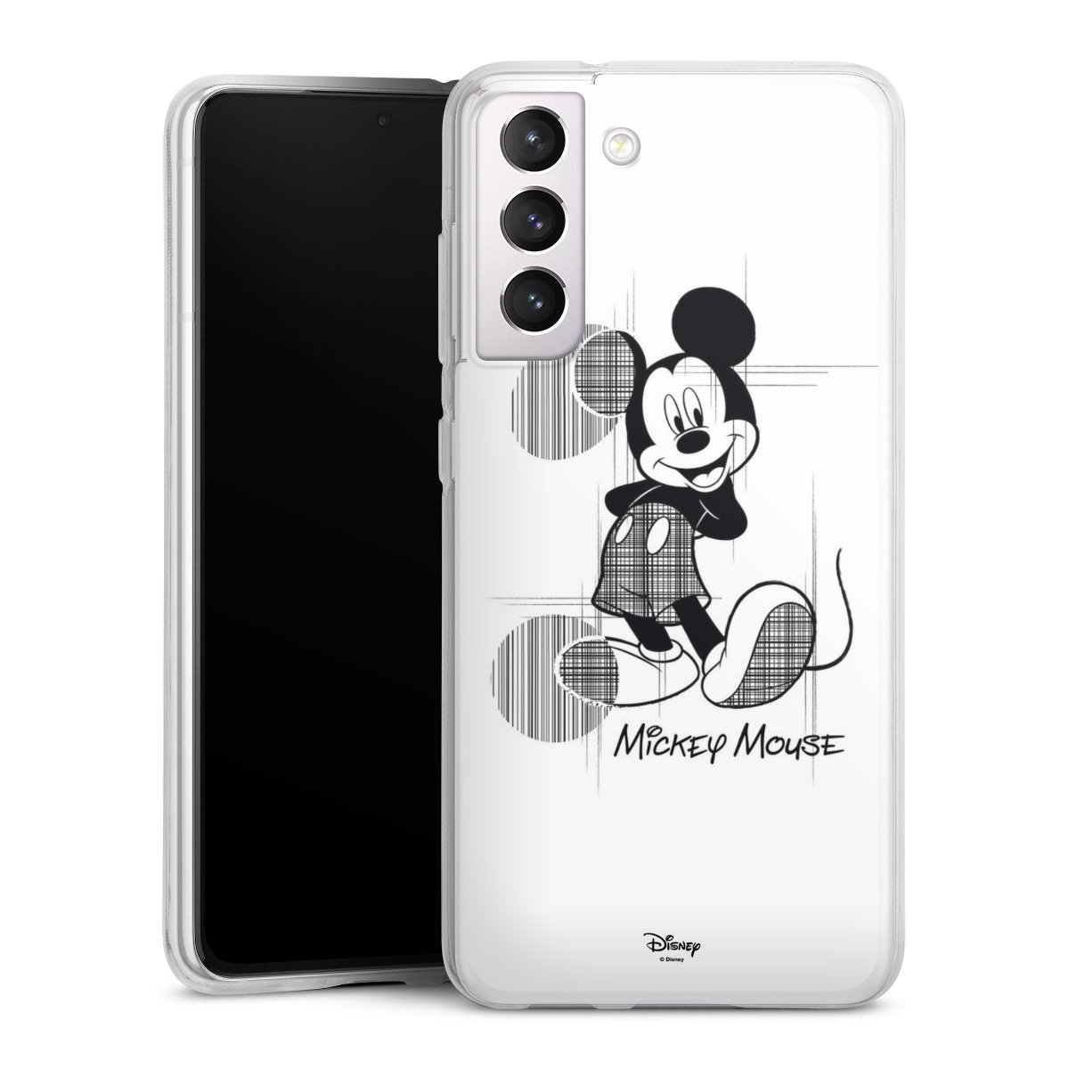 Galaxy S21 FE 5G Handy Silikon Hülle Case transparent Handyhülle Disney Official Licensed Product Mickey Mouse Silikon Case