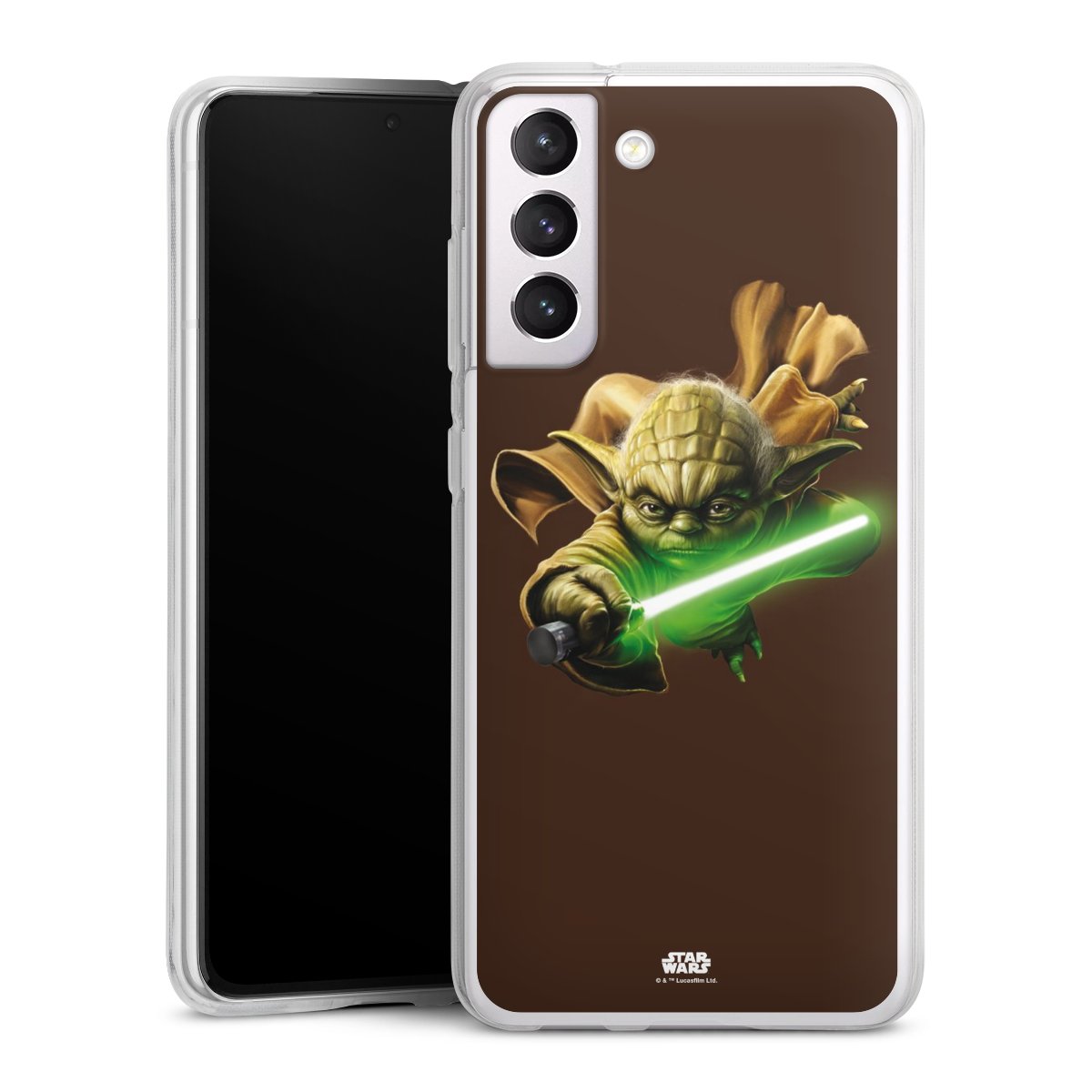 Galaxy S21 FE 5G Handy Silikon Hülle Case transparent Handyhülle Yoda Merchandise Star Wars Silikon Case