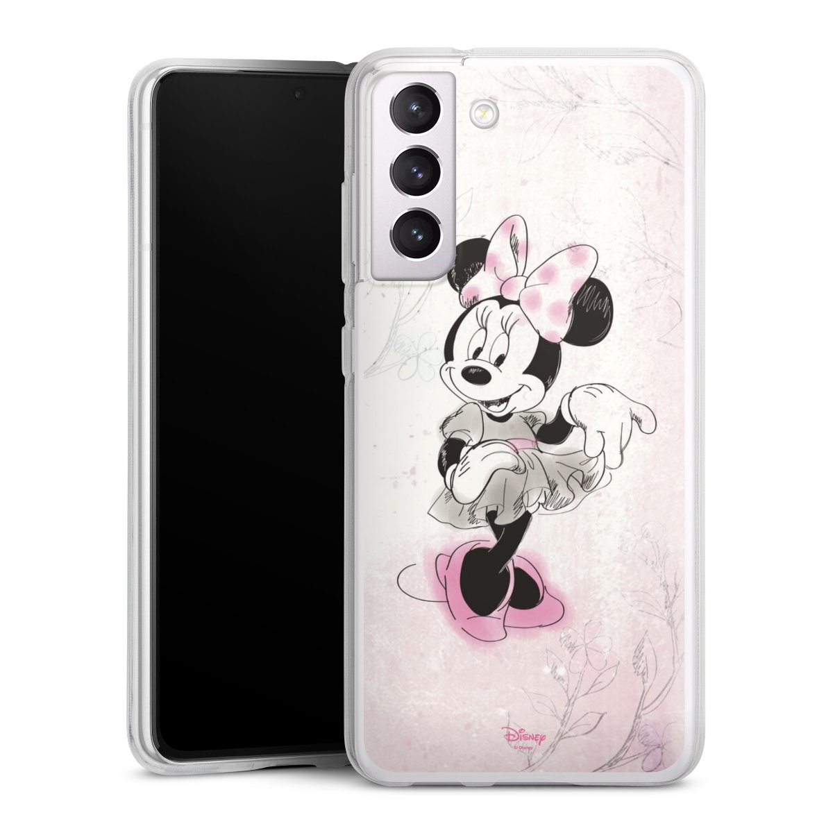 Galaxy S21 FE 5G Handy Silikon Hülle Case transparent Handyhülle Disney Minnie Mouse Vintage Silikon Case