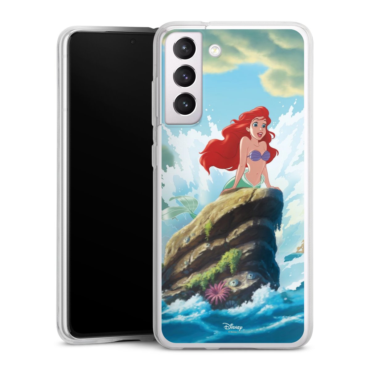 Galaxy S21 FE 5G Handy Silikon Hülle Case transparent Handyhülle Mermaid Arielle Die Meerjungfrau Official Licensed Product Silikon Case