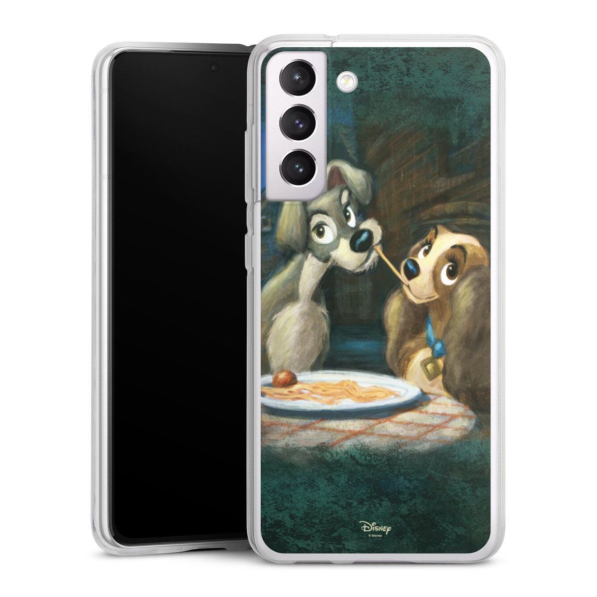 Galaxy S21 FE 5G Handy Silikon Hülle Case transparent Handyhülle Lady And The Tramp Official Licensed Product Disney Silikon Case